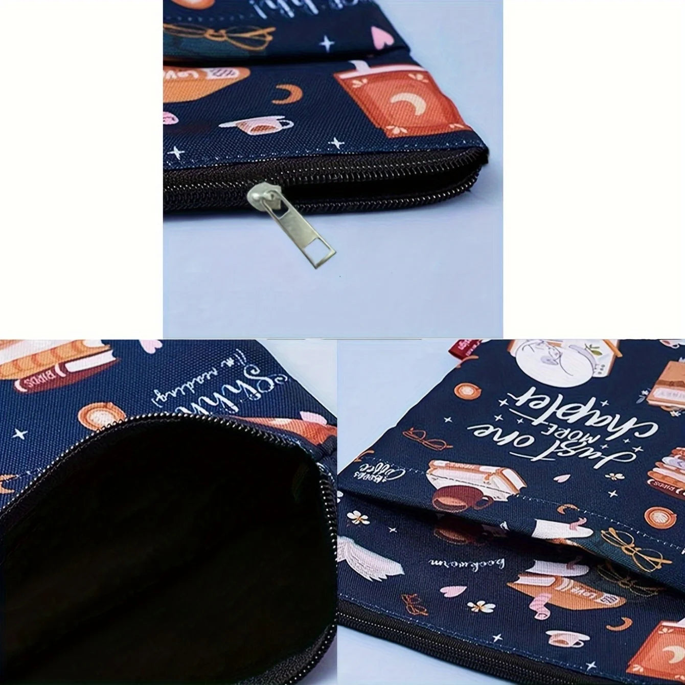 1 "Just Another Chapter" Book Cover with Zipper and Front Pocket - Humorous Illustration, Suitable for Paperback Book Cover